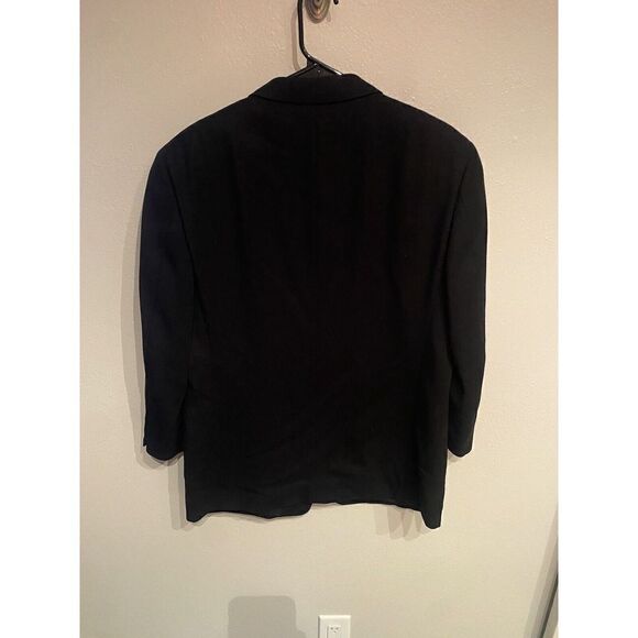 Giorgio Armani Blazer Mens 42C Black  Wool Sport Coat Suit Jacket - Picture 5 of 15